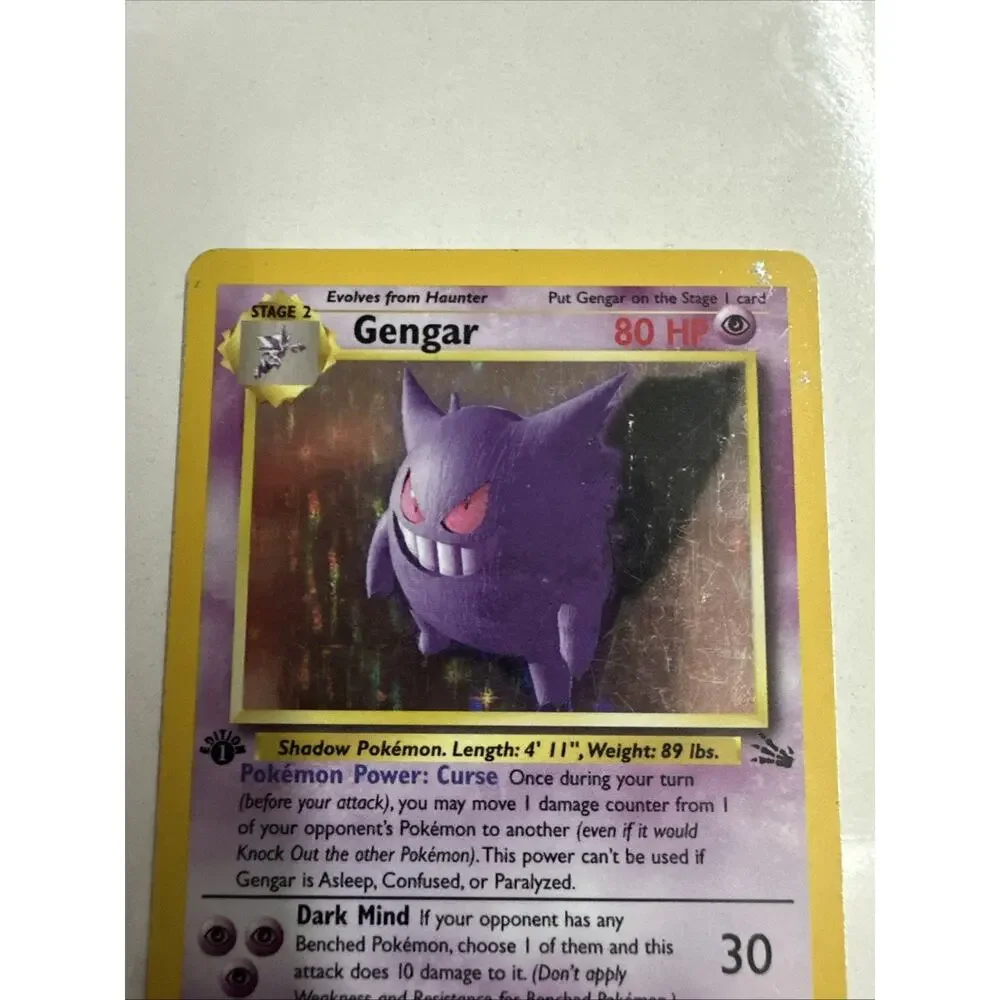 1999 Pokemon Fossil 1st Edition Gengar Holo 5/62 WOTC Vintage - MP